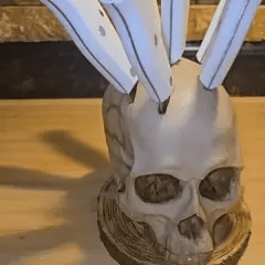 Handmade gothic skull knife holder