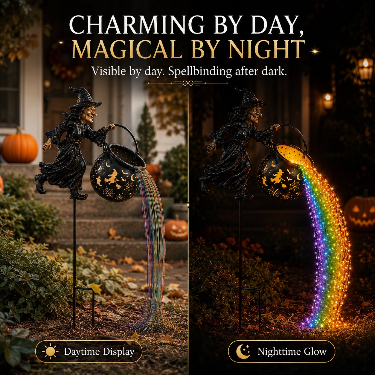 🎃🔥Hot Sale-50% OFF🔥Halloween Witch Cauldron Garden Light-Definedeco