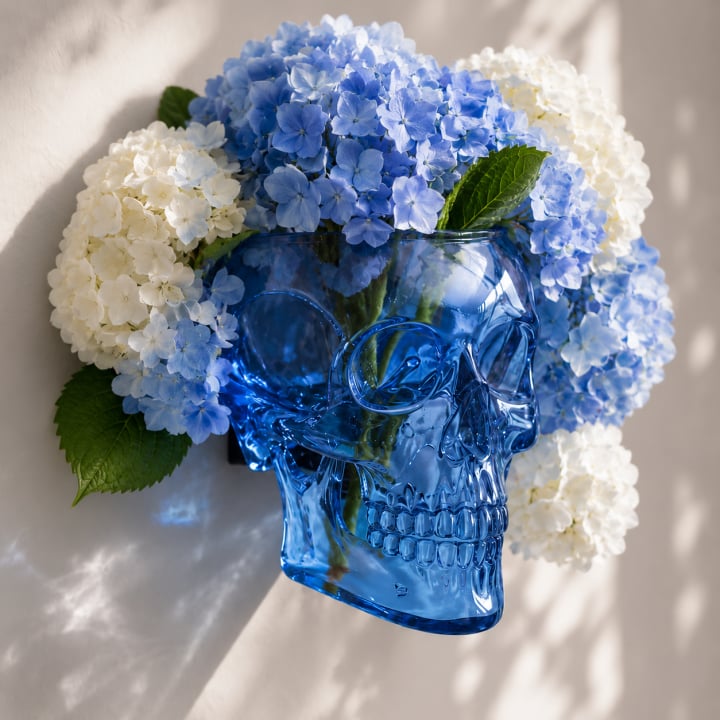 Gothic Skull Wall Vase 💀🌸 – Hangable & Tabletop Freestanding-Definedeco