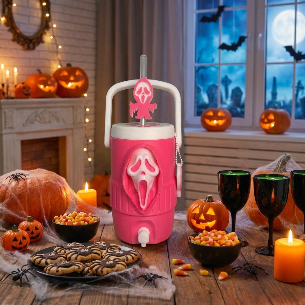 🔥Last Day 50% OFF👻Horror Ghost Face Can Drink Holder | Insert Soda Can Directly・Spooky Gothic Style・Party Tumbler-Definedeco