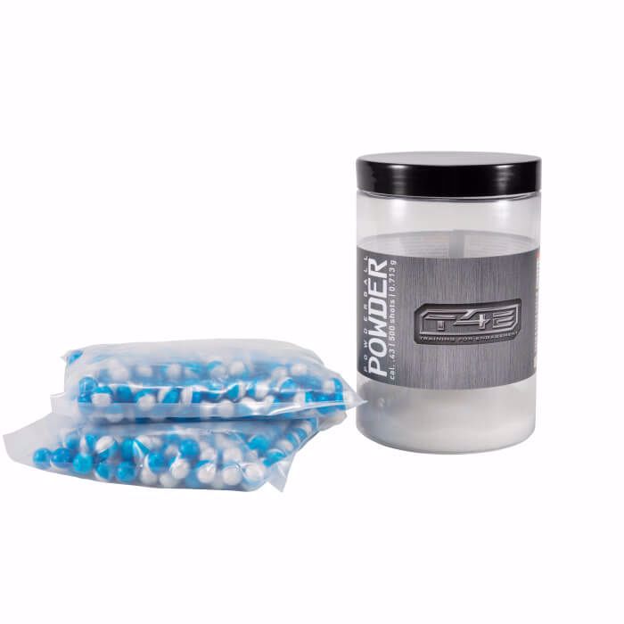 POWDER BALL-.43 CAL-BLUE/WHITE-500CT