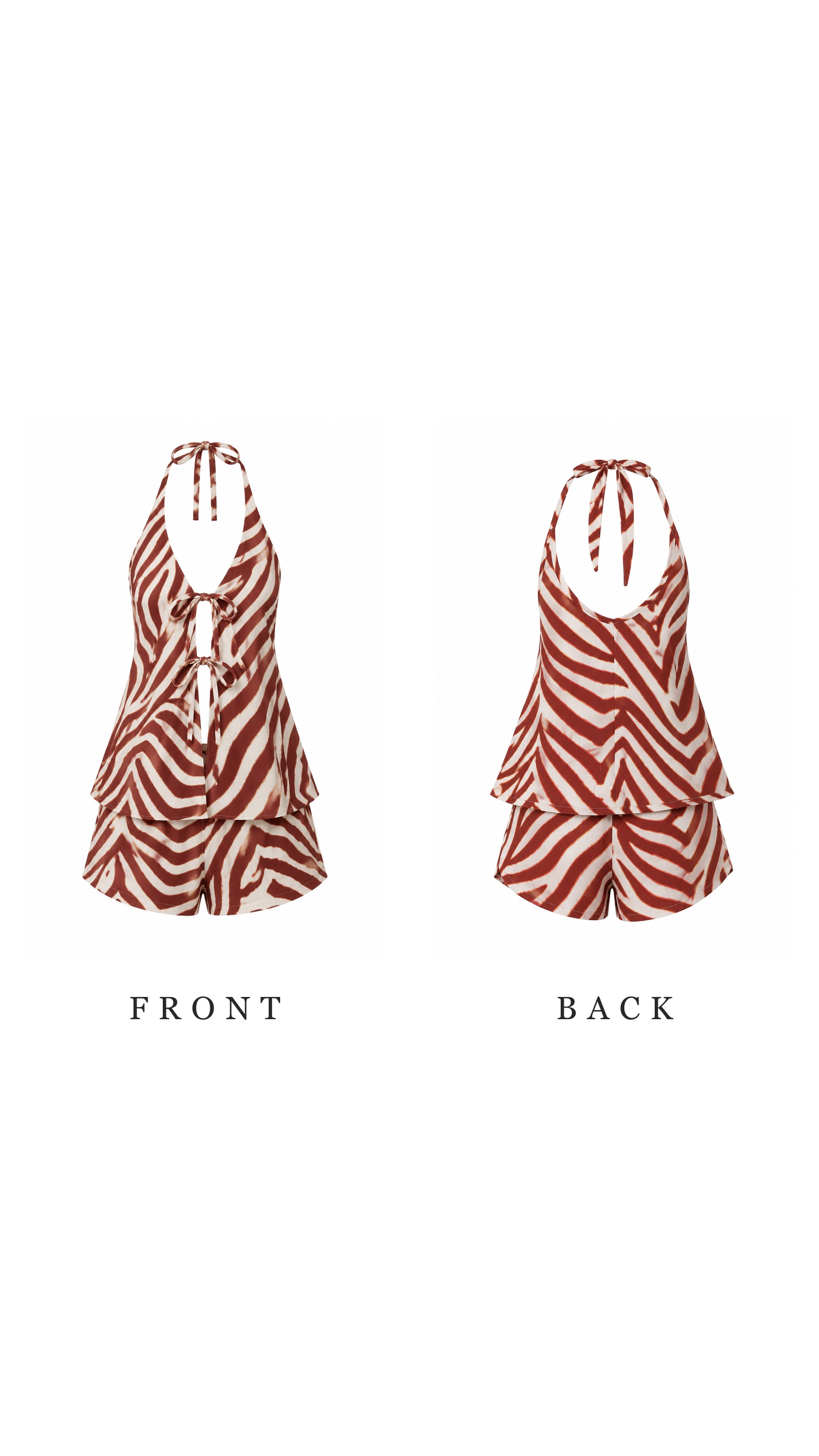 Zebra Halter Romper
