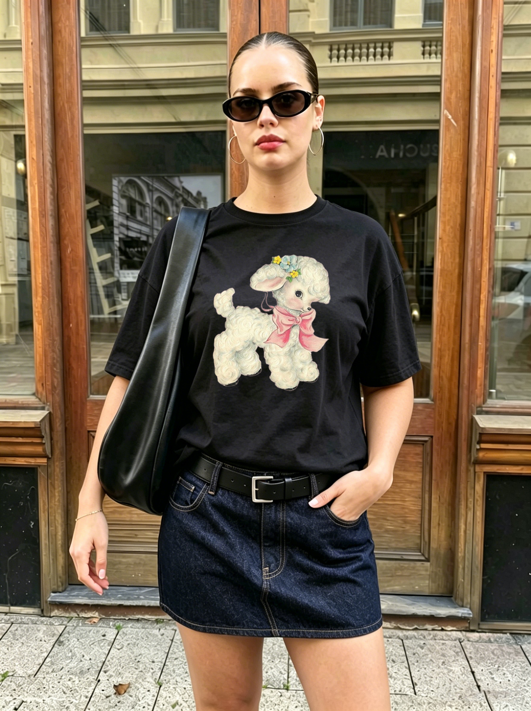 Vintage Bow Lamb
