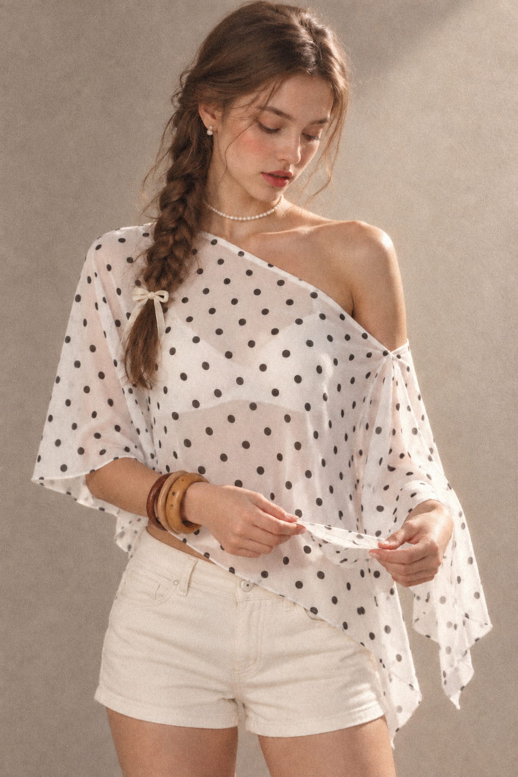 Amélie Polka Dot Top