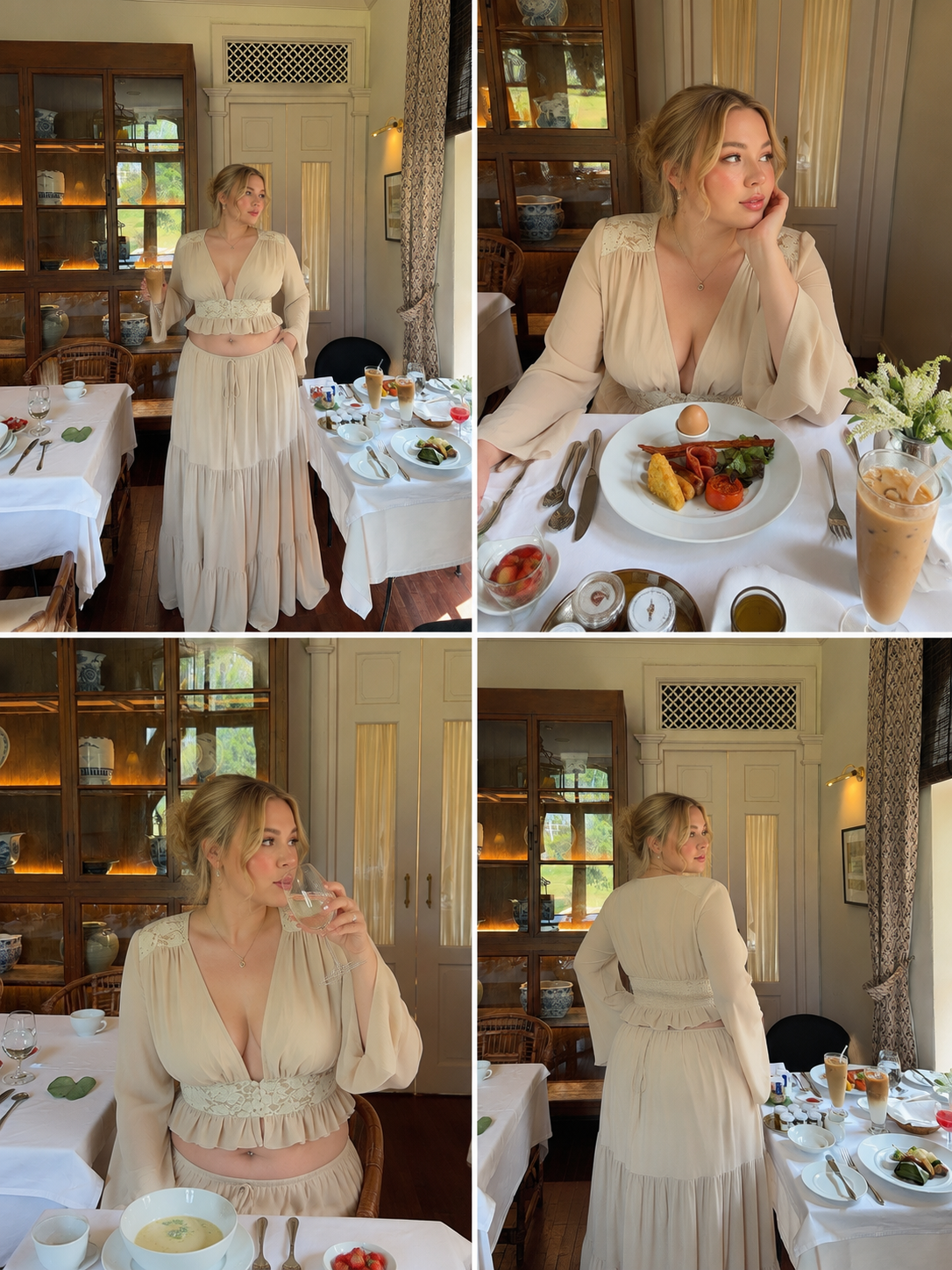 Brunch Lace Two-Piece Set