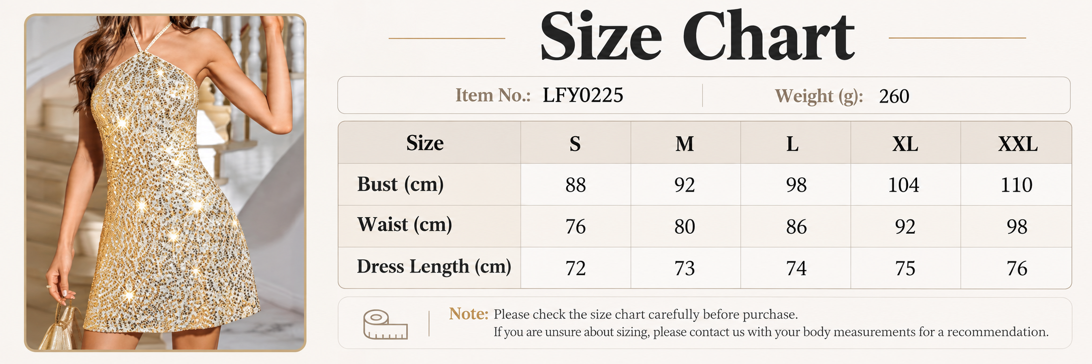 Champagne Sparkle Mini Dress