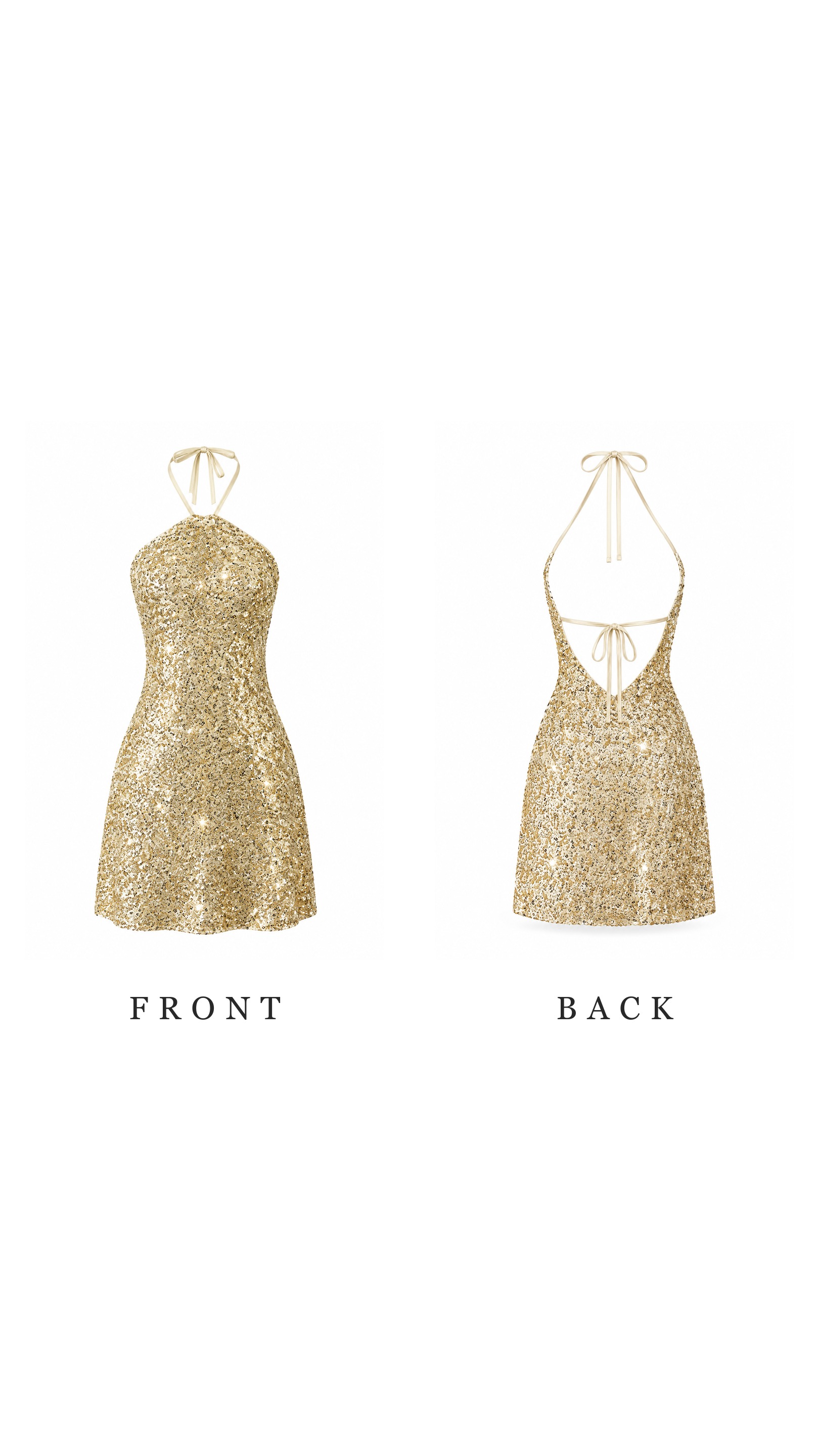 Champagne Sparkle Mini Dress