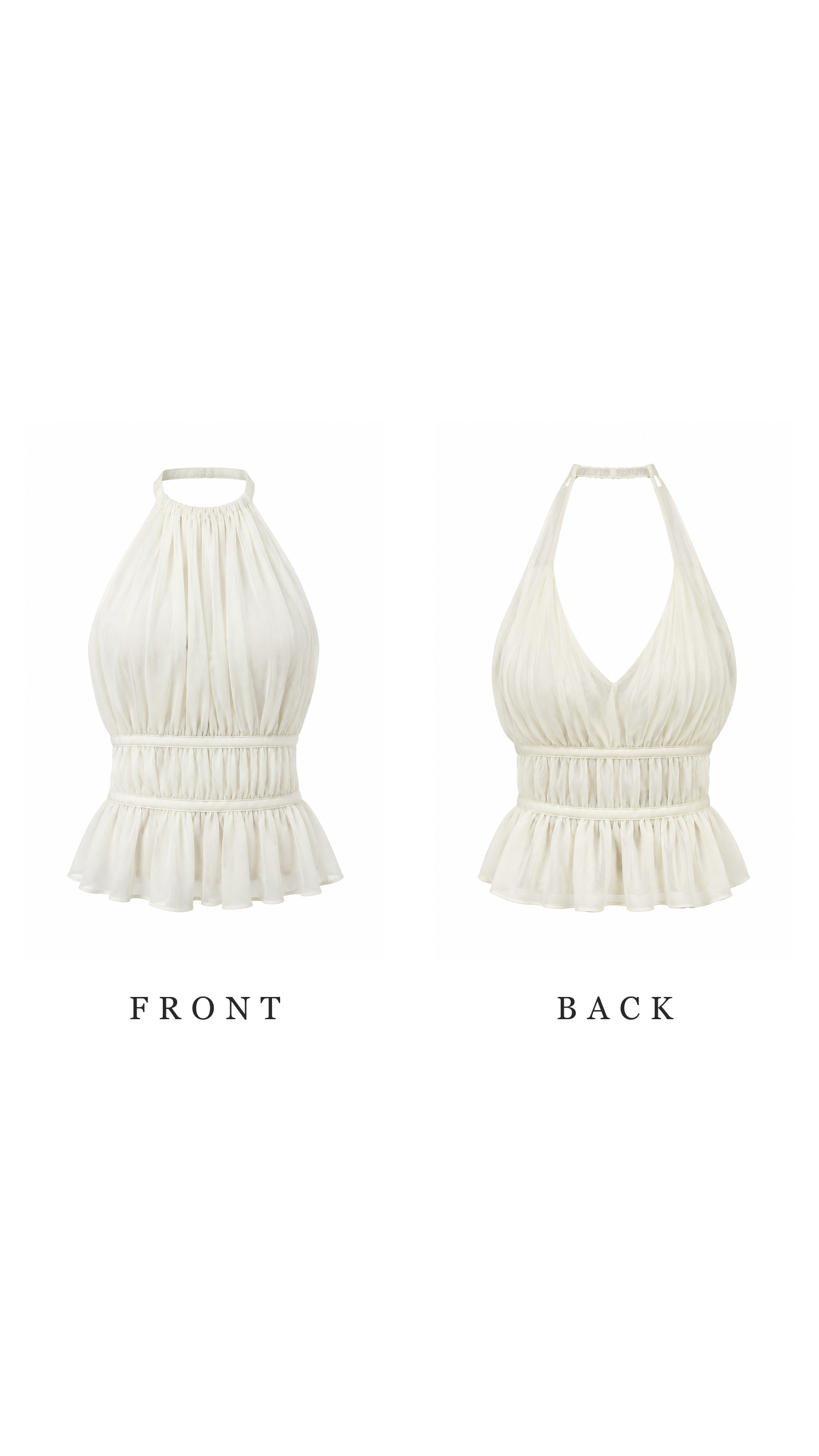 Ivory Halter Peplum Top