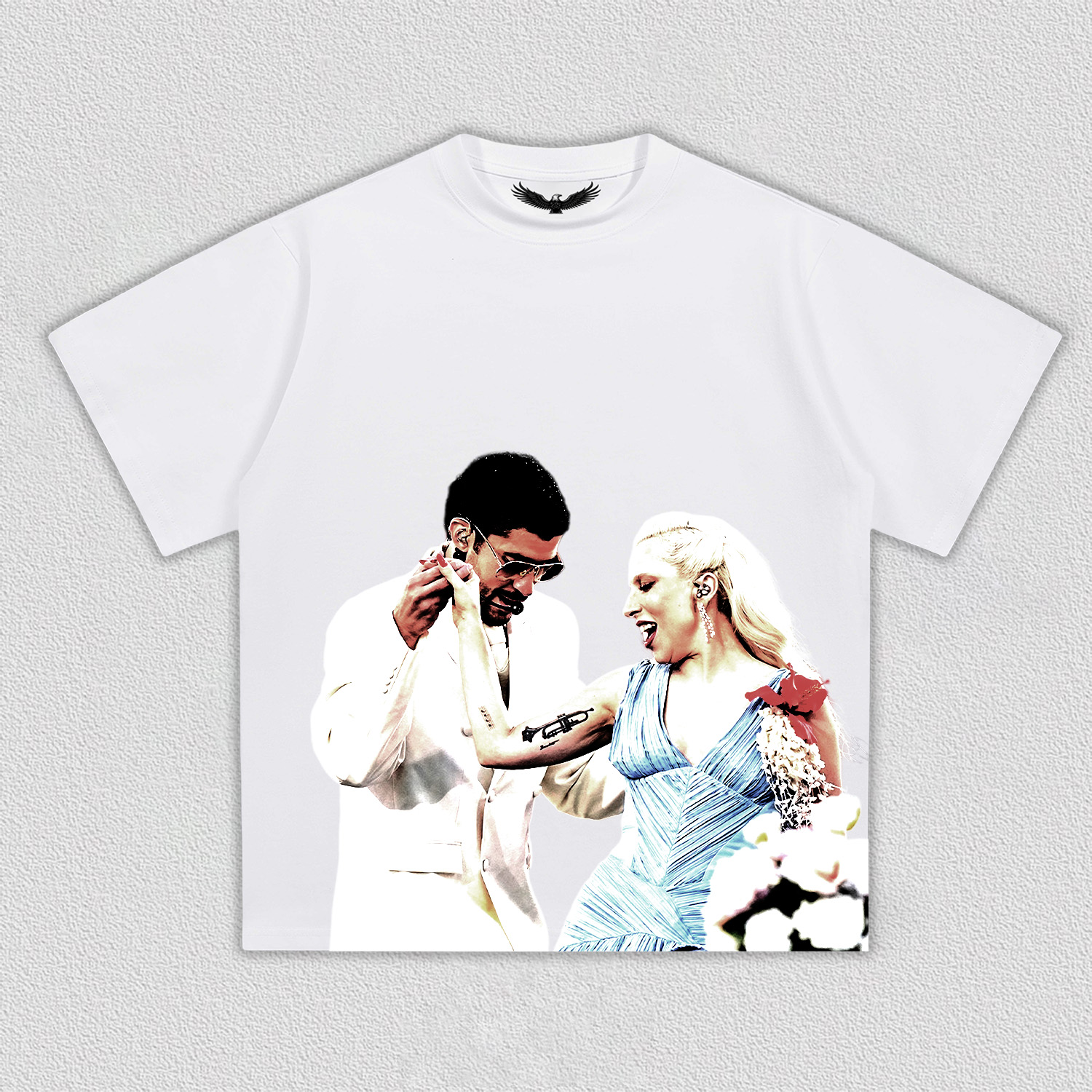 Lady Gaga & Bad Bunny super bowl tee