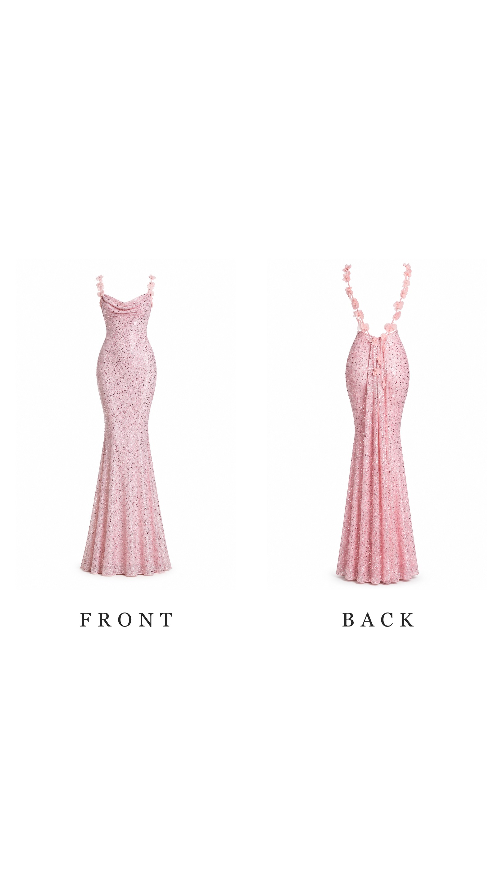 Pink Blossom Sequin Gown