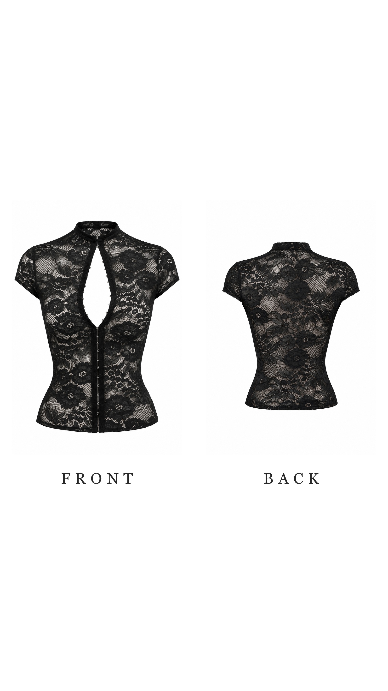 Noir Keyhole Lace Top