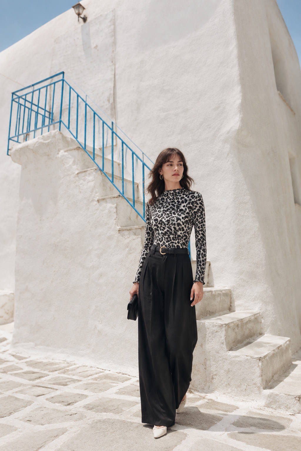 Shadow Leopard Mesh Top