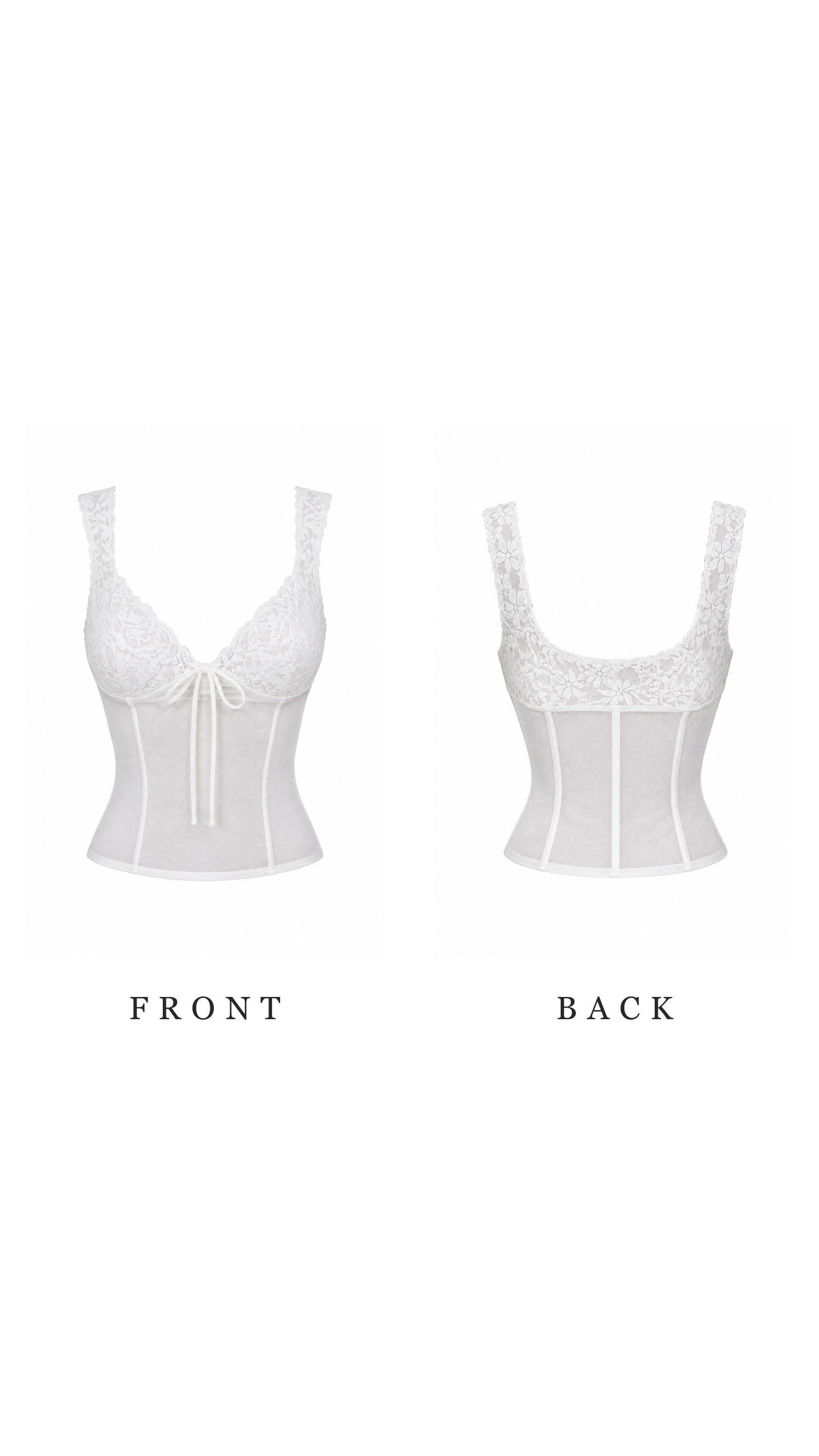 White Romance Lace Corset Top