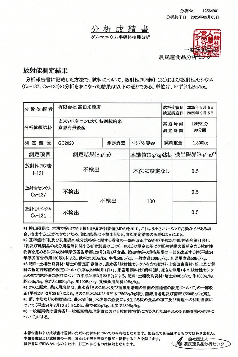 特別栽培米 京都府 丹後産 コシヒカリ 米 10kg 送料無料 令和7年産 お米 分つき米 玄米