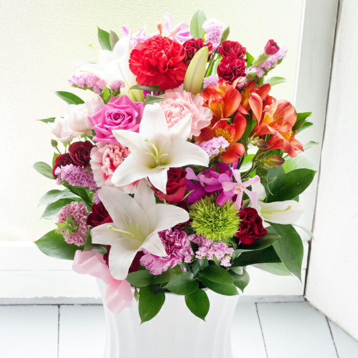 【最短翌日★昼12時〆】花 ギフト 誕生日 バラ50本花束 選べる 旬のアレンジ バレンタイン ホワイトデー 卒業式 入学式 花束 プレゼント バラ フラワーギフト フラワーアレンジメント ブーケ 本数指定 お花 薔薇 送料無料 おしゃれ プロポーズ 結婚記念日 生花 還暦祝い FKAA