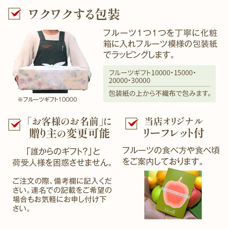 ワクワクする包装、食べ方リーフレット付