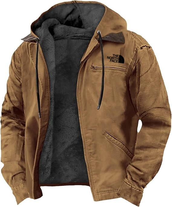 TNF®-Heavyweight Winter Hoodie Jacket Casual Stylish Zip Up Warm Fleece Sherpa Lined Jackets Coats With Pockets