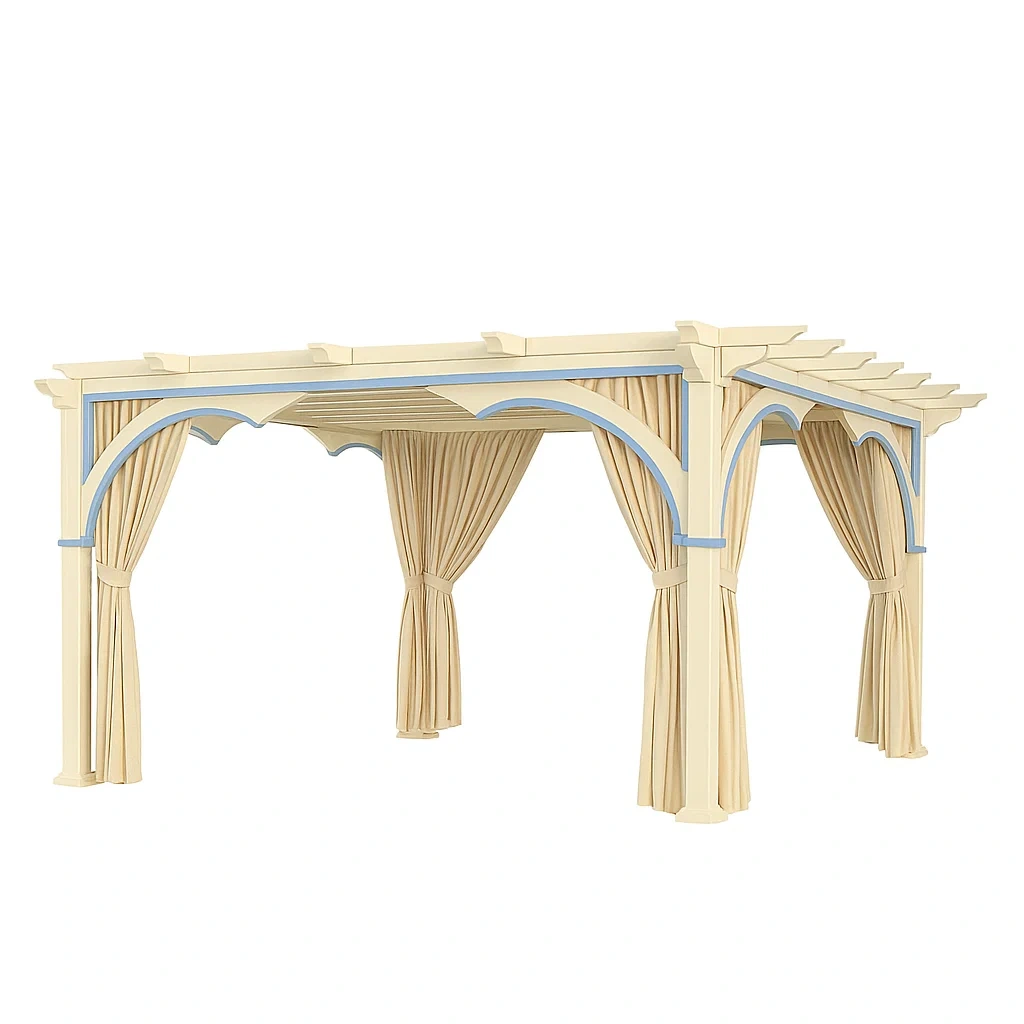 Pergola in legno e poliestere-granddecora