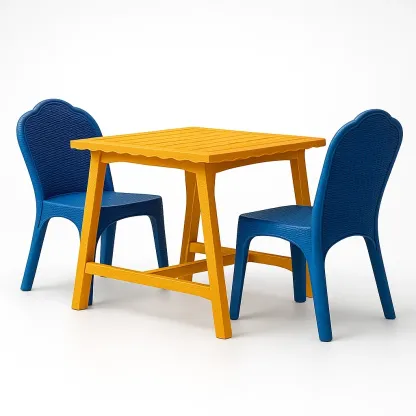 Set tavolo e sedie da terrazza in polipropilene-granddecora