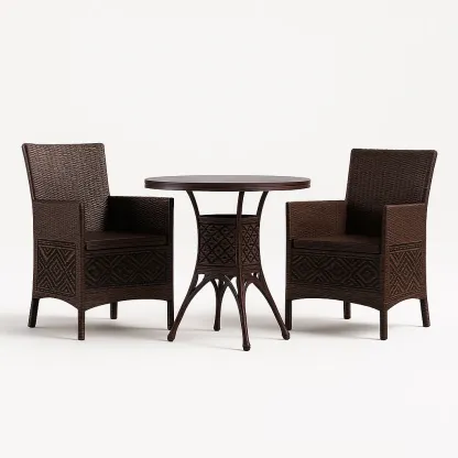 Set tavolo e sedie da terrazza in rattan sintetico-granddecora