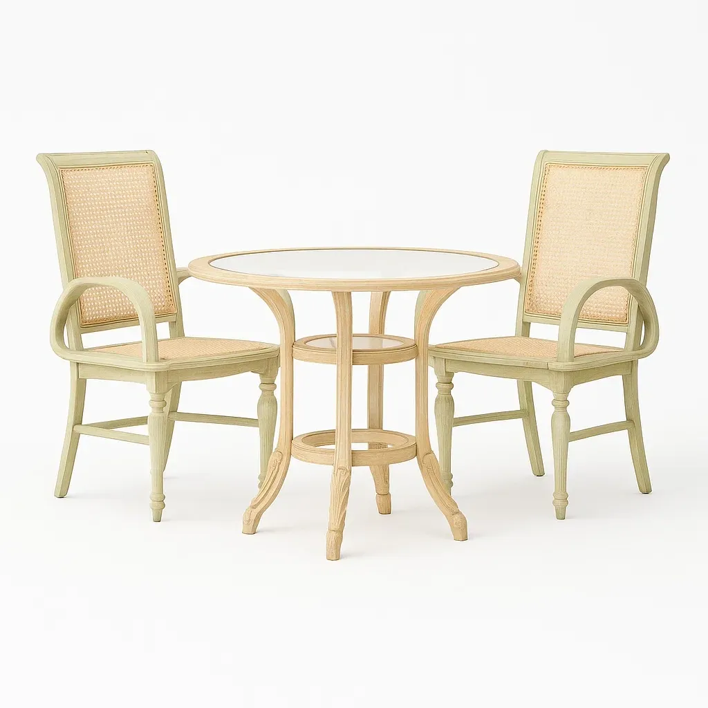 Set tavolo e sedie da terrazza in vetro con sedie-granddecora