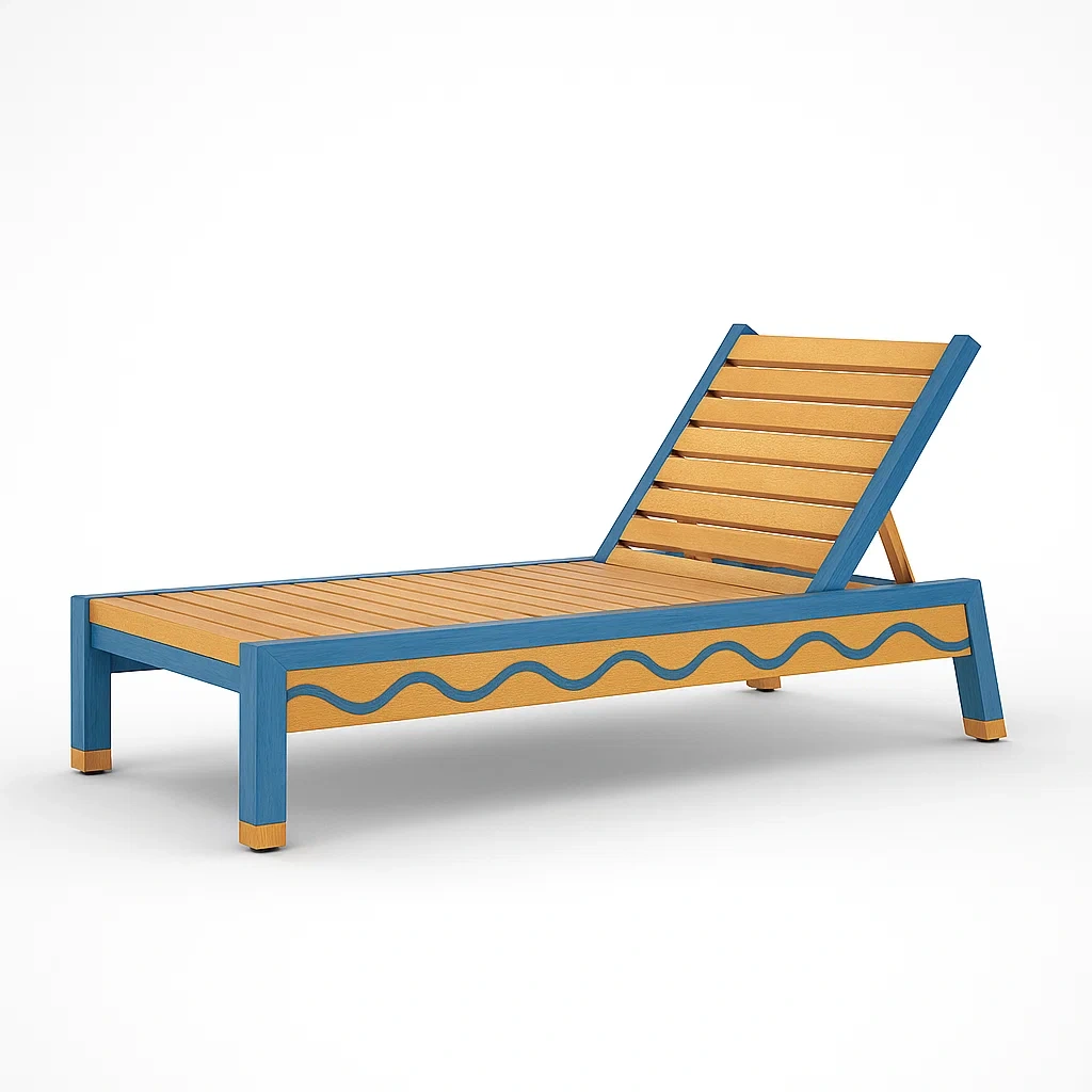 Lettino prendisole in legno di acacia massello-granddecora