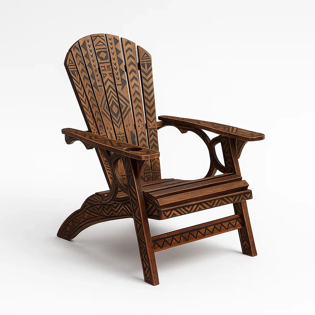 Sedia Adirondack in legno intagliato-granddecora