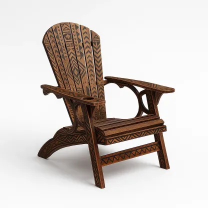 Sedia Adirondack in legno intagliato-granddecora