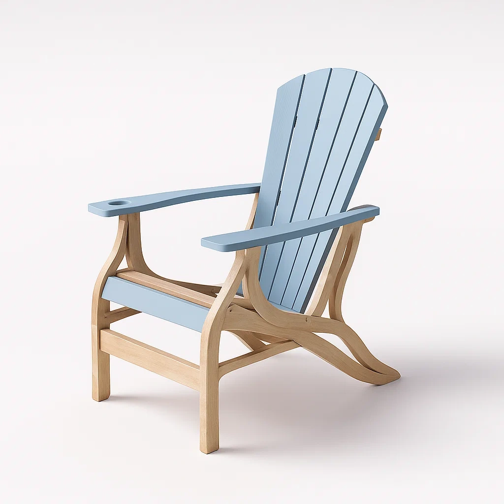 Sedia Adirondack in legno con braccioli,90x75x88 cm-granddecora