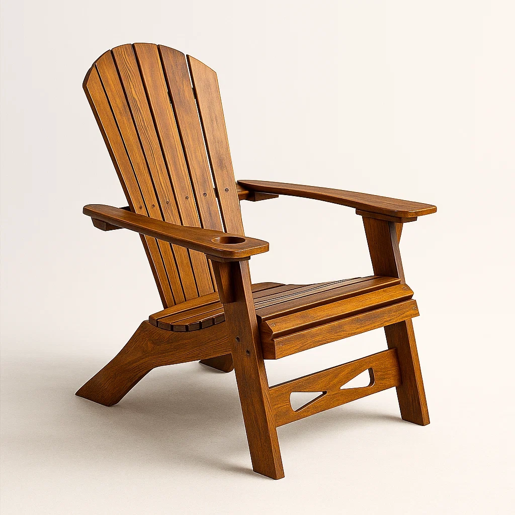 Sedia Adirondack in legno massello di acacia-granddecora