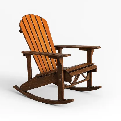 Sedia a dondolo da terrazza in legno massello-granddecora