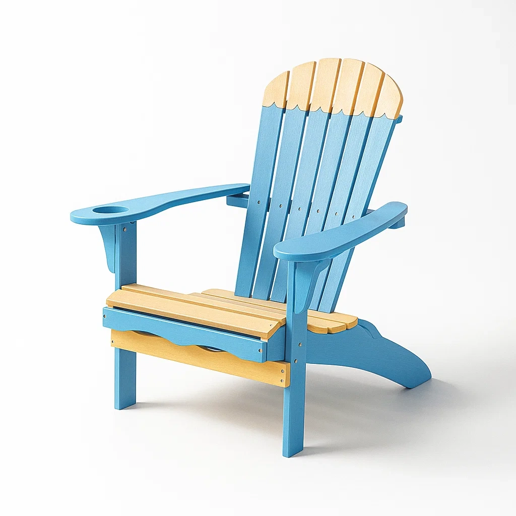 Sedia Adirondack in legno composito con portabicchiere-granddecora