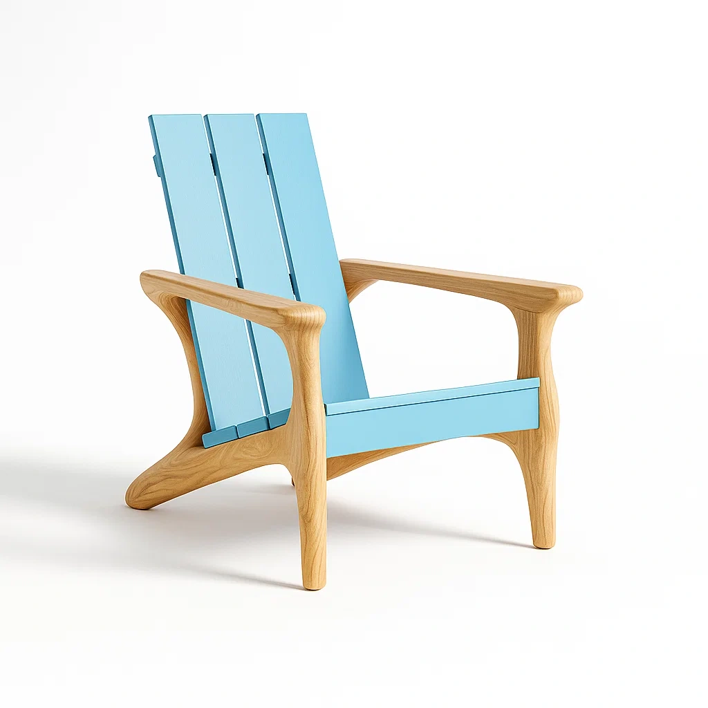 Sedia Adirondack in legno con braccioli-granddecora