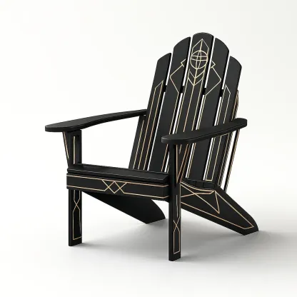 Sedia Adirondack in legno con motivo geometrico-granddecora