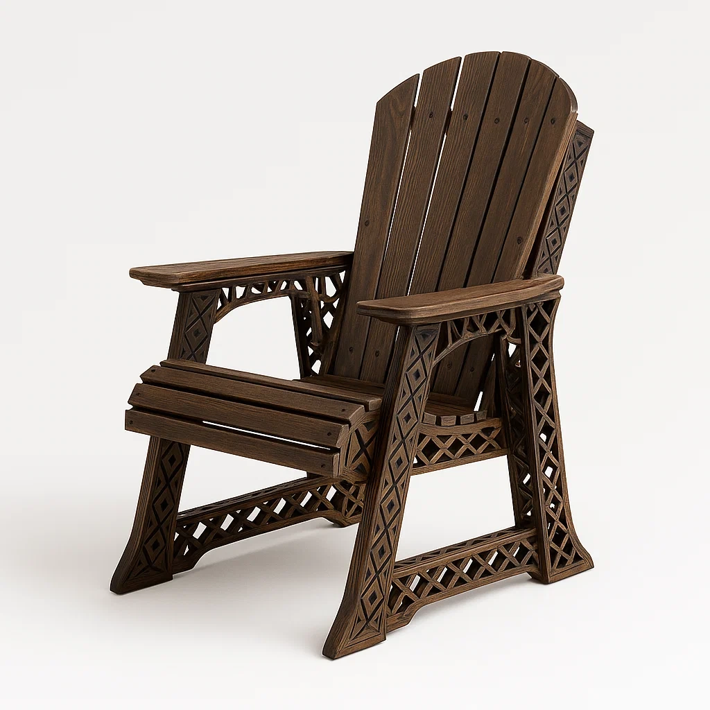 Poltrona da terrazza in legno massello-granddecora