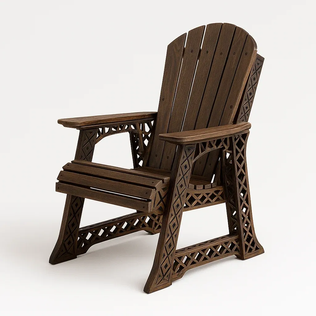 Poltrona da terrazza in legno massello-granddecora