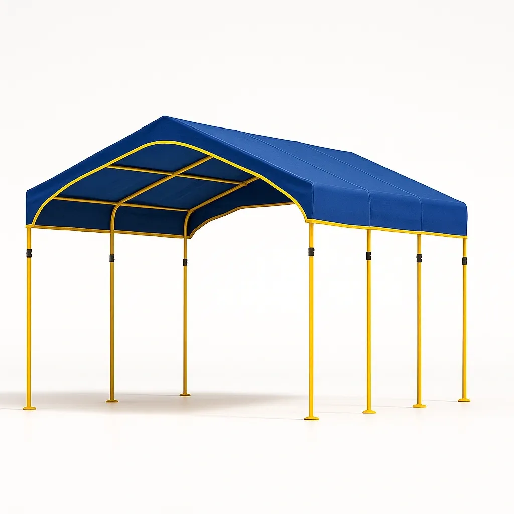 Tettoia per auto in metallo con telo in poliestere-granddecora