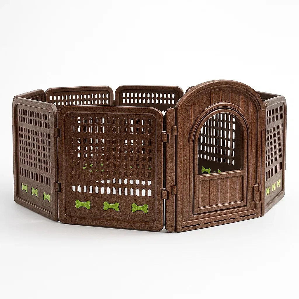 Recinto per animali a pannelli scomponibili in plastica PP-granddecora