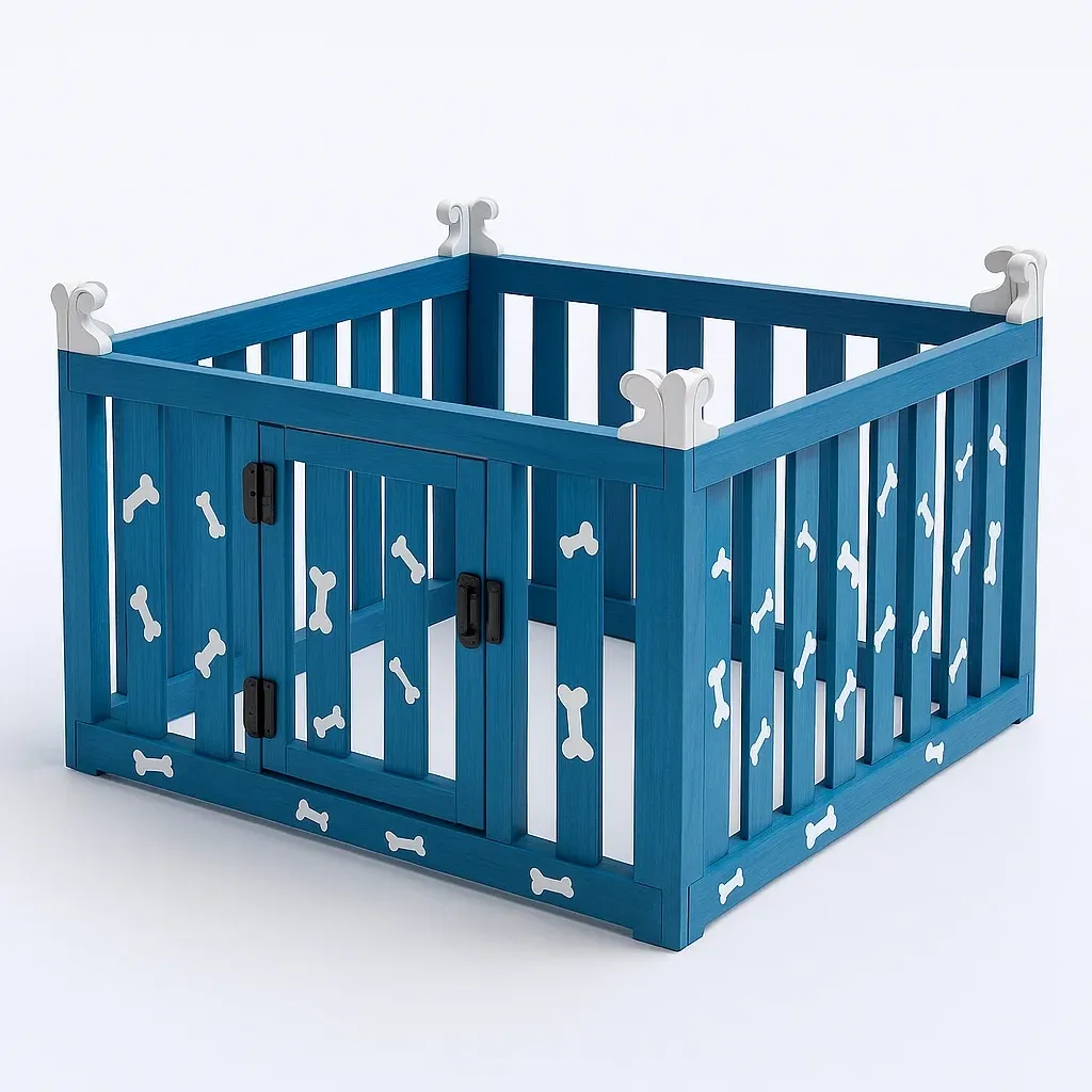 Recinto per animali in legno verniciato-granddecora