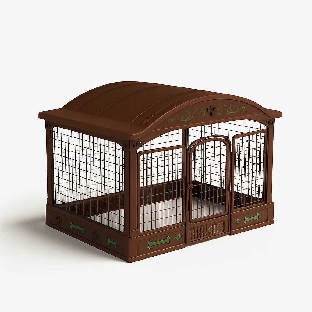 Recinto per animali in acciaio e plastica-granddecora