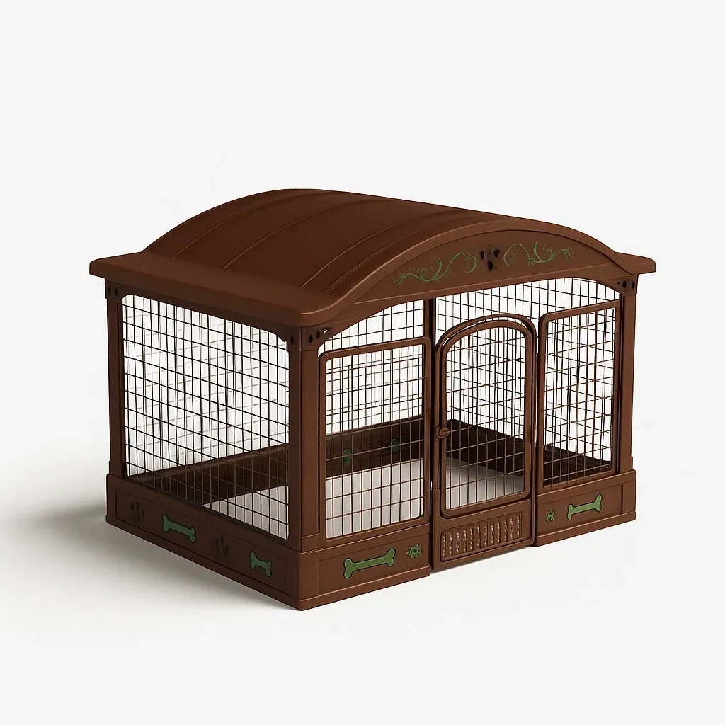 Recinto per animali in acciaio e plastica-granddecora