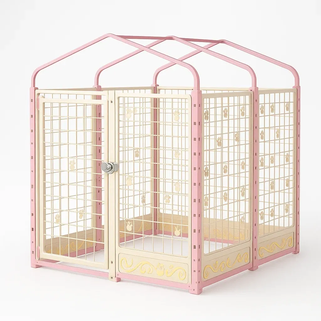 Recinto per animali in metallo a forma di casa-granddecora