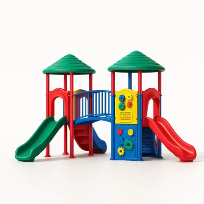 Set scivolo per bambini in polietilene con scivoli e ponte-granddecora