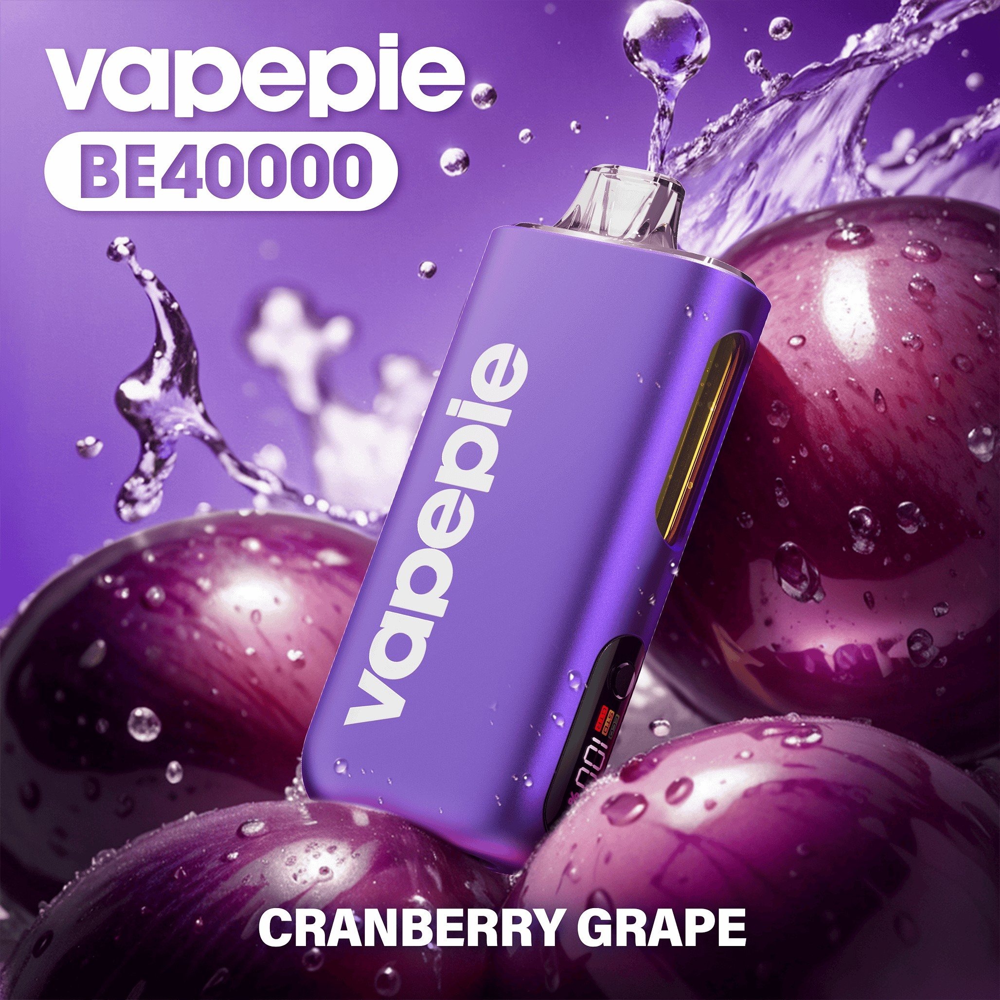 VAPEPIE Max 40000 slukk - Vörösáfonya-szőlő íz
