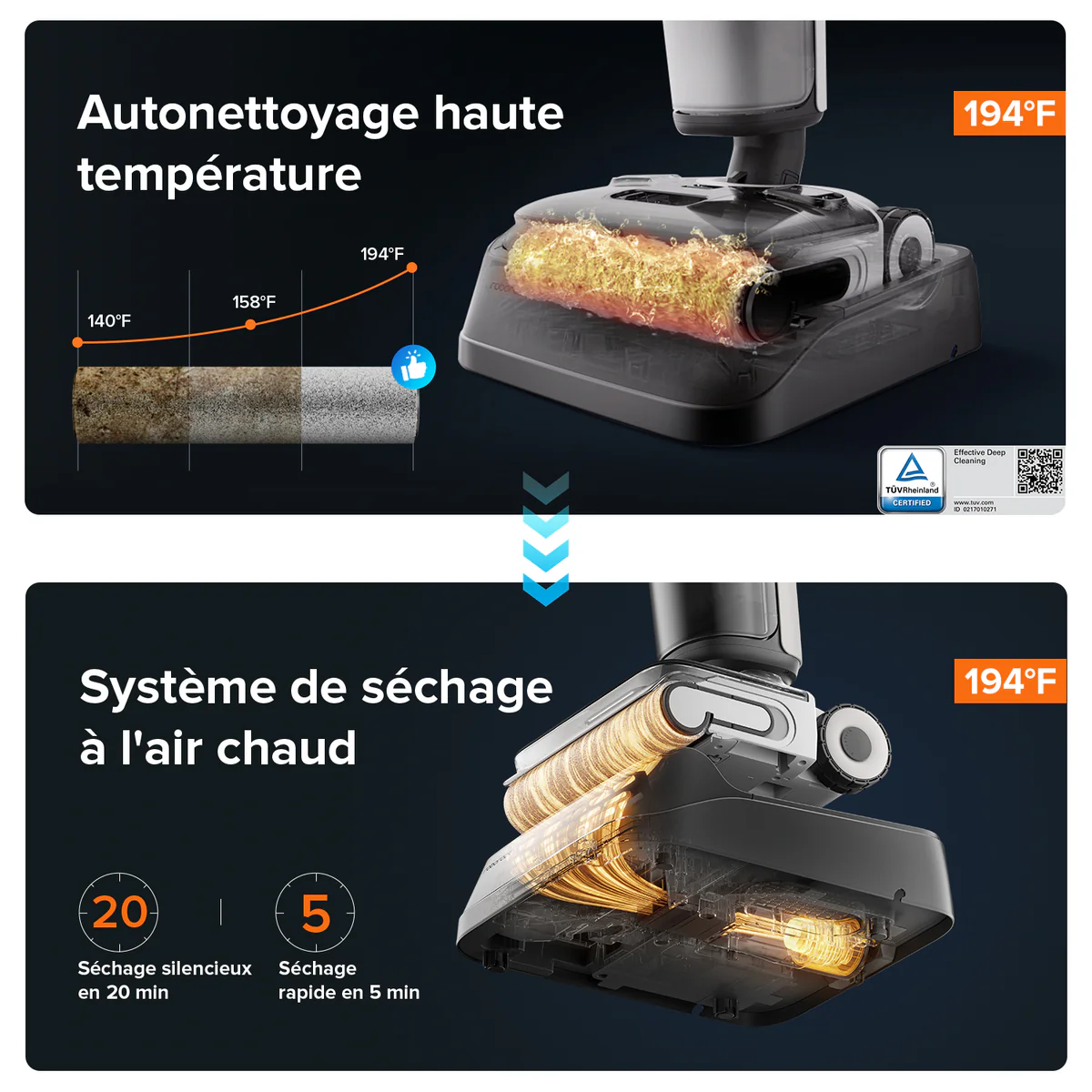 Roborock F25 XT & F25 ALT aspirateur laveur sans fil sec et humide