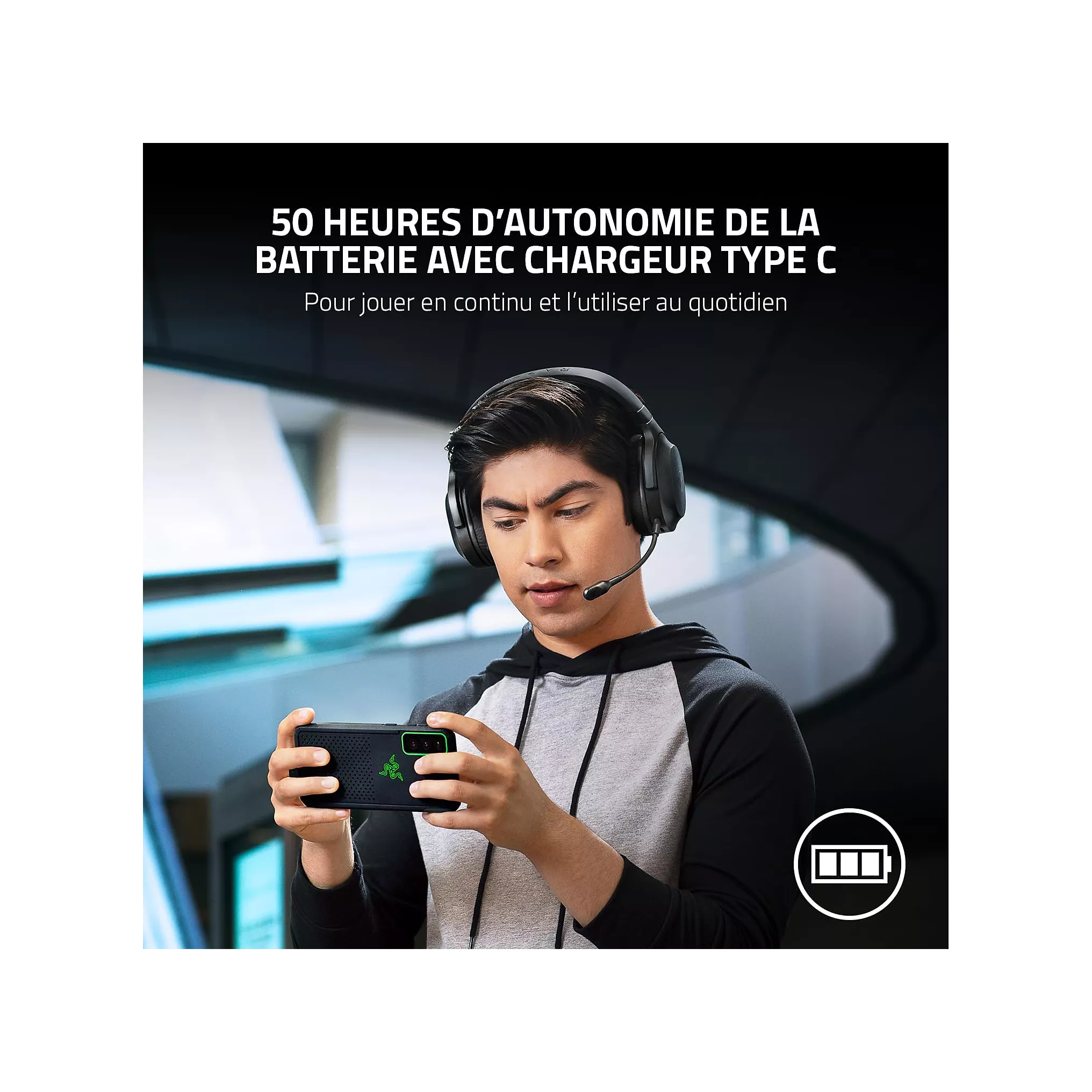 RAZER Casque gamer RAZER Barracuda X Noir