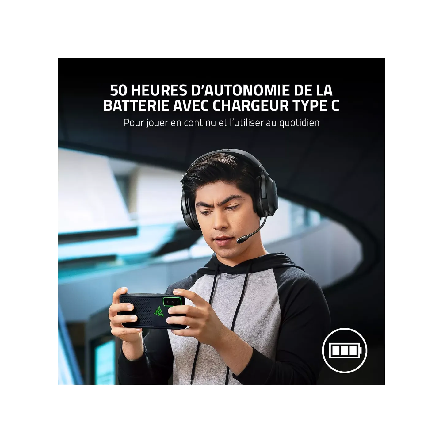 RAZER Casque gamer RAZER Barracuda X Noir