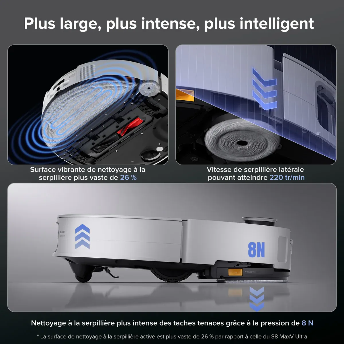 Roborock Saros 10 ( S8 MaxV Ultra amélioré ) robot aspirateur laveur avec station d’accueil multifonctionnelle