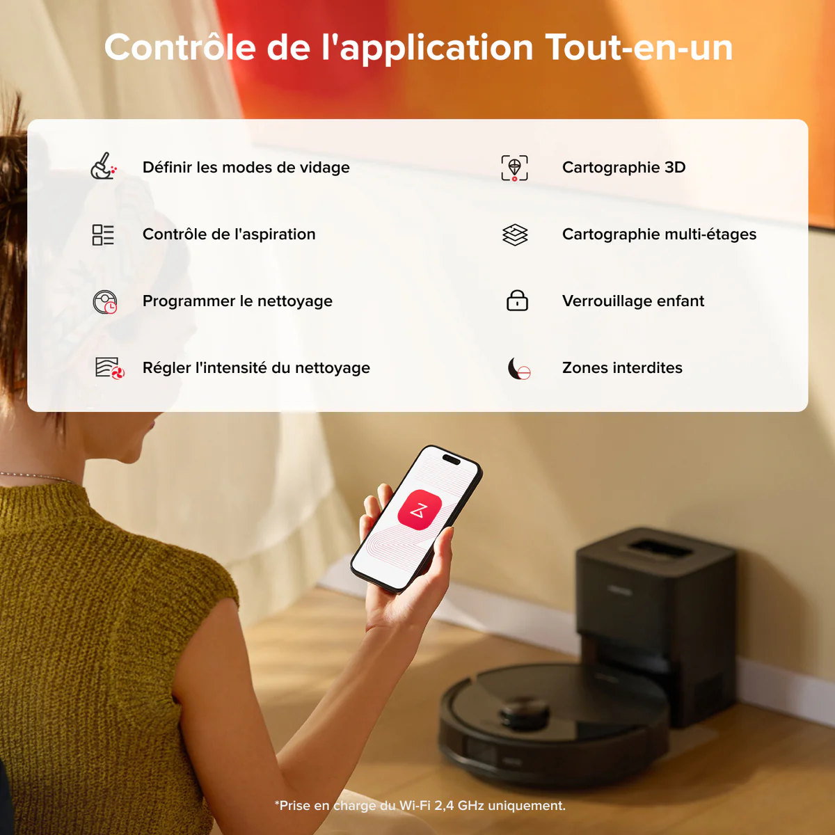 Roborock Q10 S5+ robot aspirateur laveur de VibraRise 2.0 avec avec station de vidage automatique