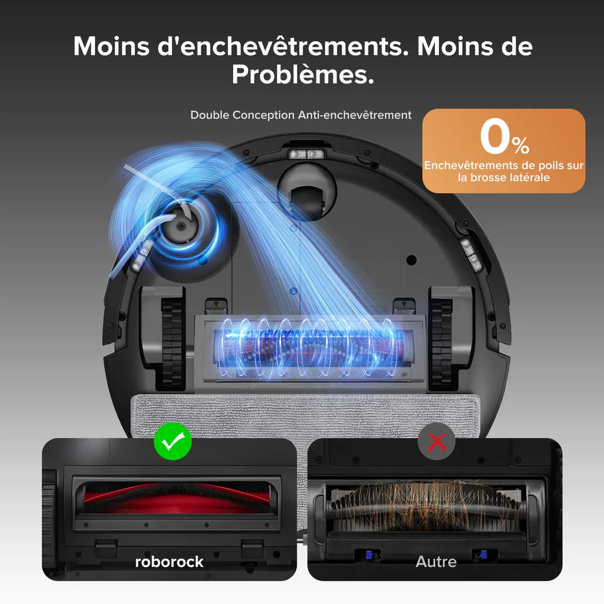 Roborock Q10 S5+ robot aspirateur laveur de VibraRise 2.0 avec avec station de vidage automatique